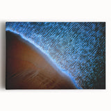 Abstract landscape wall art on stretched canvas, showcasing vibrant colors and fluid shapes, ideal for modern home decor or artistic spaces.