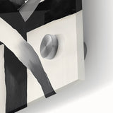 Minimalist Abstract Wall Art – Black and White Grid Geometry