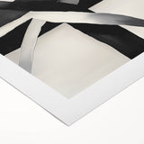 Minimalist Abstract Wall Art – Black and White Grid Geometry