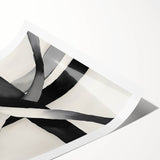 Minimalist Abstract Wall Art – Black and White Grid Geometry