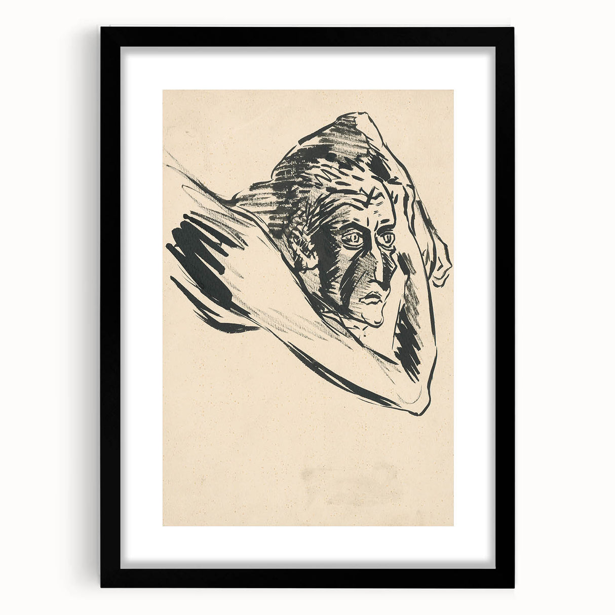 Lost in Thought - Minimalist Expressionist Sketch Wall Art