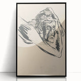 Lost in Thought - Minimalist Expressionist Sketch Wall Art