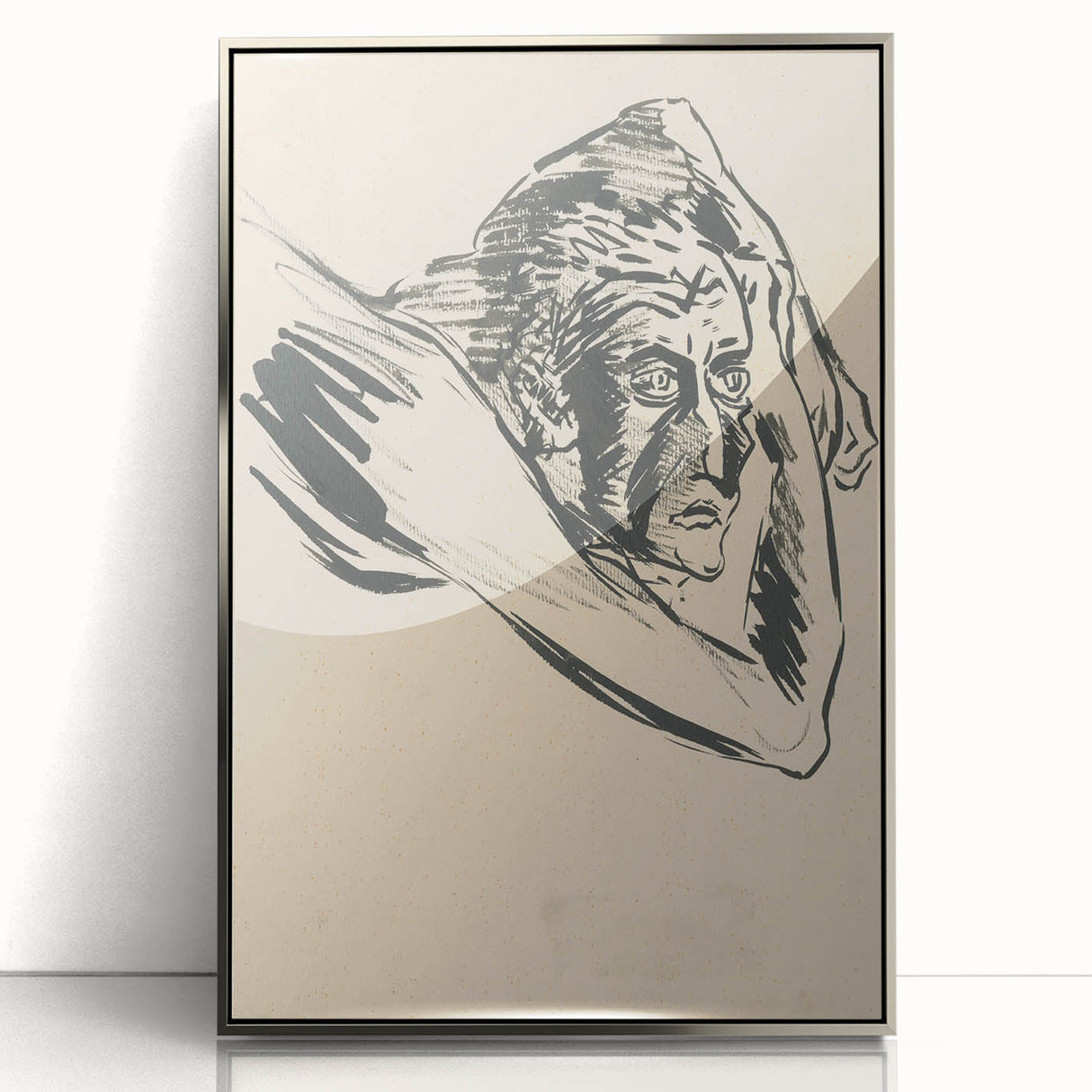Lost in Thought - Minimalist Expressionist Sketch Wall Art
