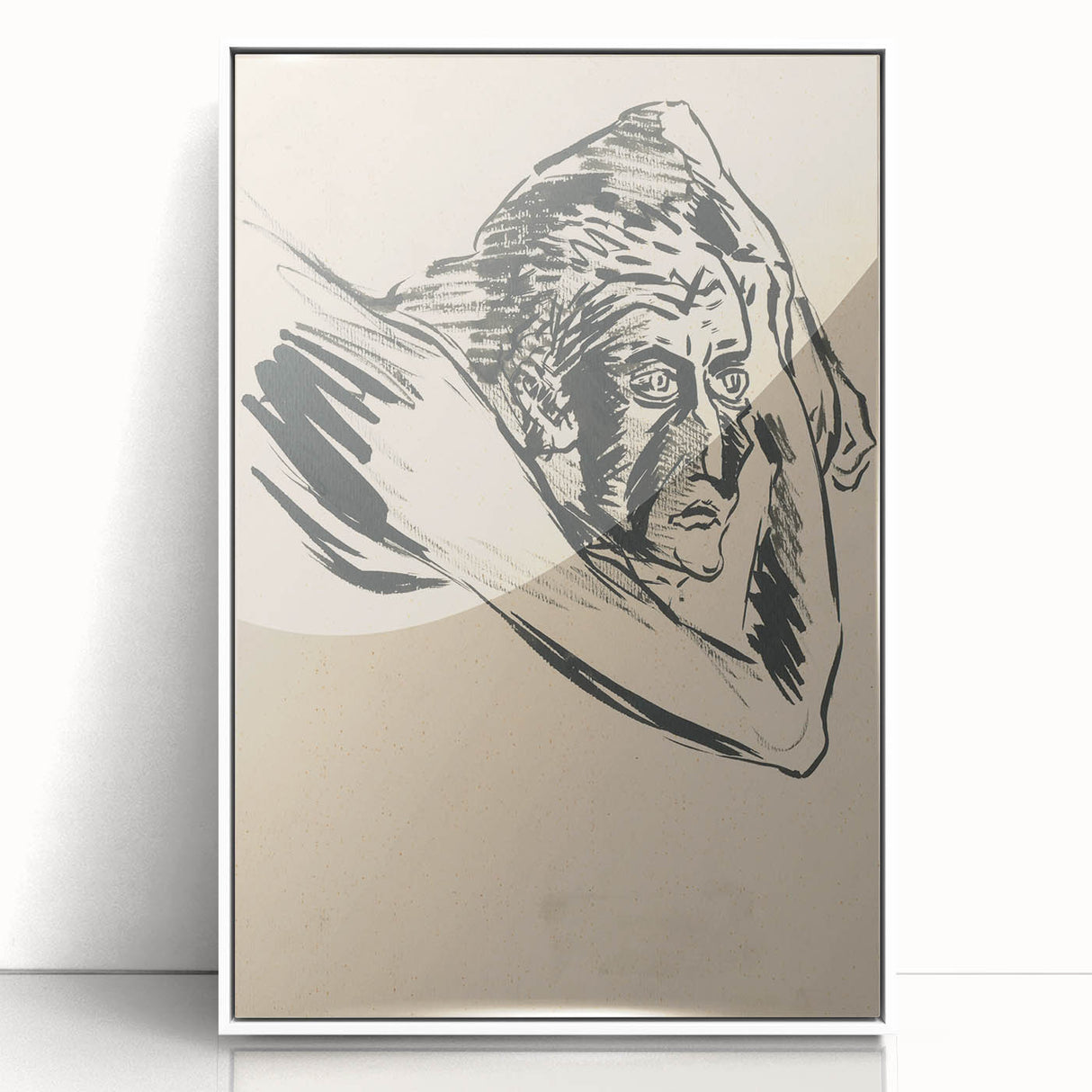 Lost in Thought - Minimalist Expressionist Sketch Wall Art