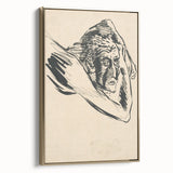 Lost in Thought - Minimalist Expressionist Sketch Wall Art