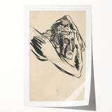 Lost in Thought - Minimalist Expressionist Sketch Wall Art