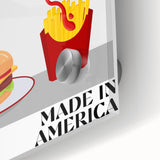 Large abstract wall art in mid-century modernist style, featuring swirling colors on acrylic glass.