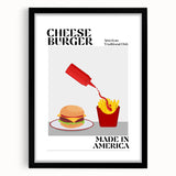 Extra large abstract art print featuring vibrant, colorful textured patterns.