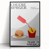 Large abstract wall art featuring swirling black and white patterns on acrylic, framed in black.