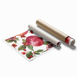 Extra large rolled print featuring an array of vibrant, colorful fruits.