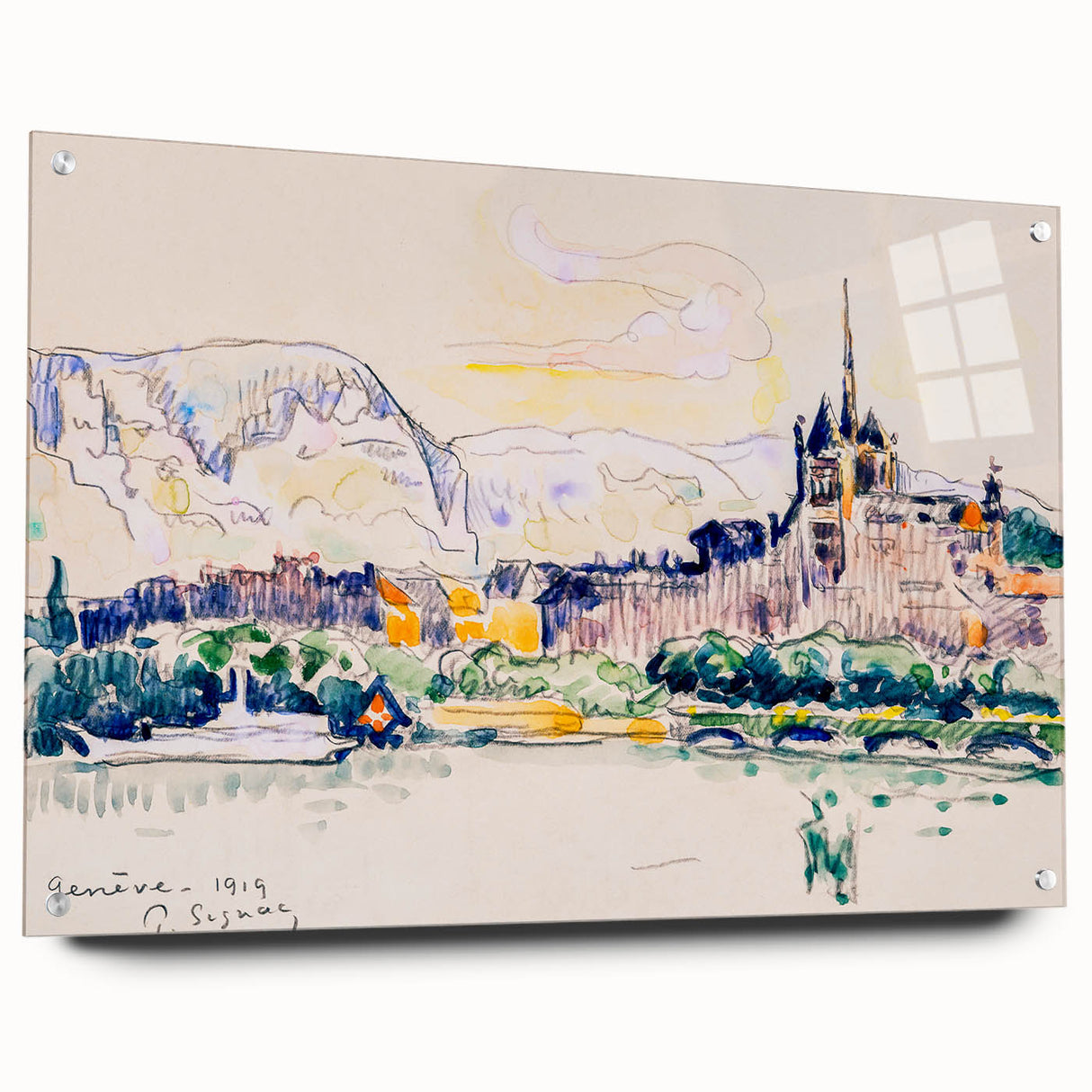 Geneva by Paul Signac: Vibrant Impressionist Cityscape Wall Art Print