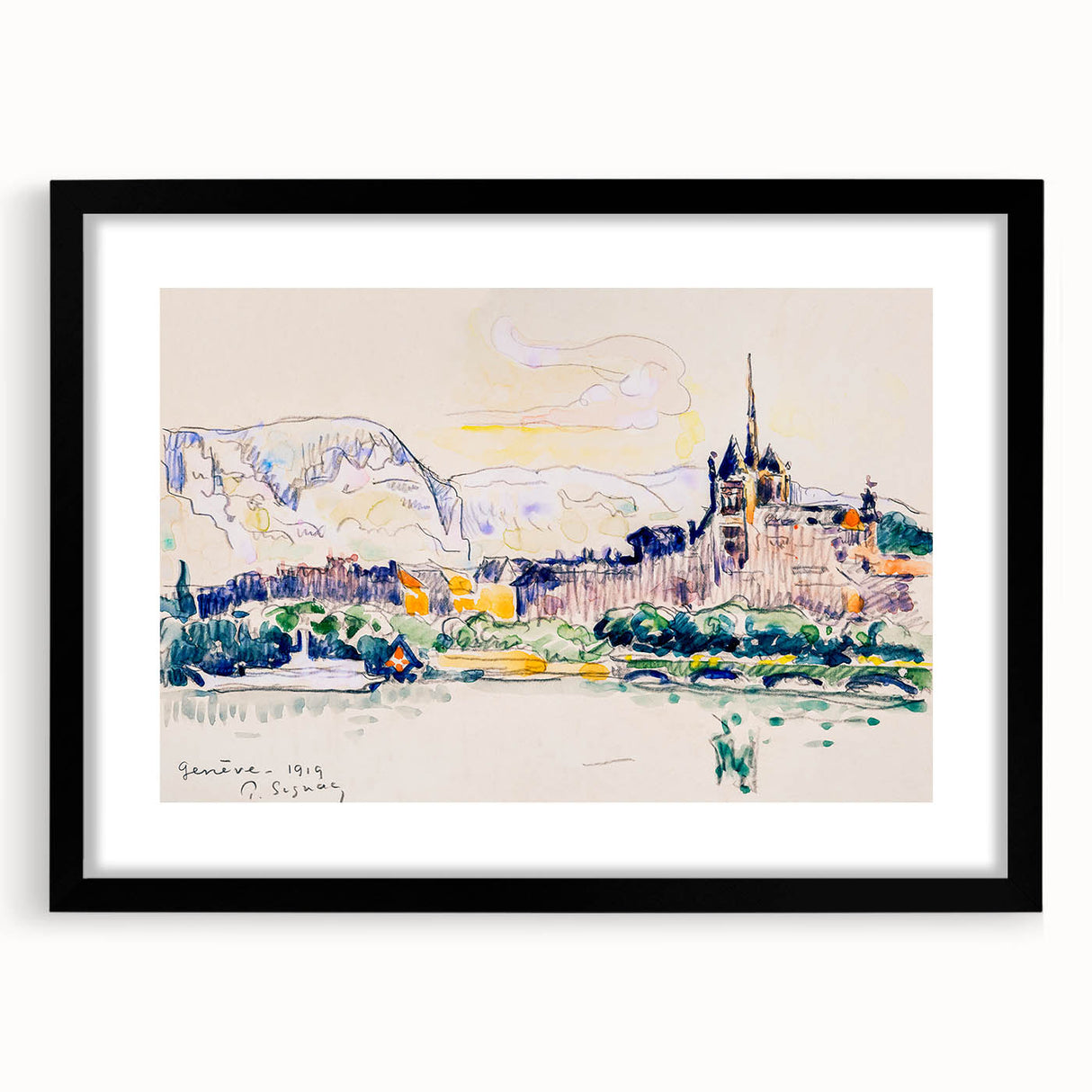Geneva by Paul Signac: Vibrant Impressionist Cityscape Wall Art Print