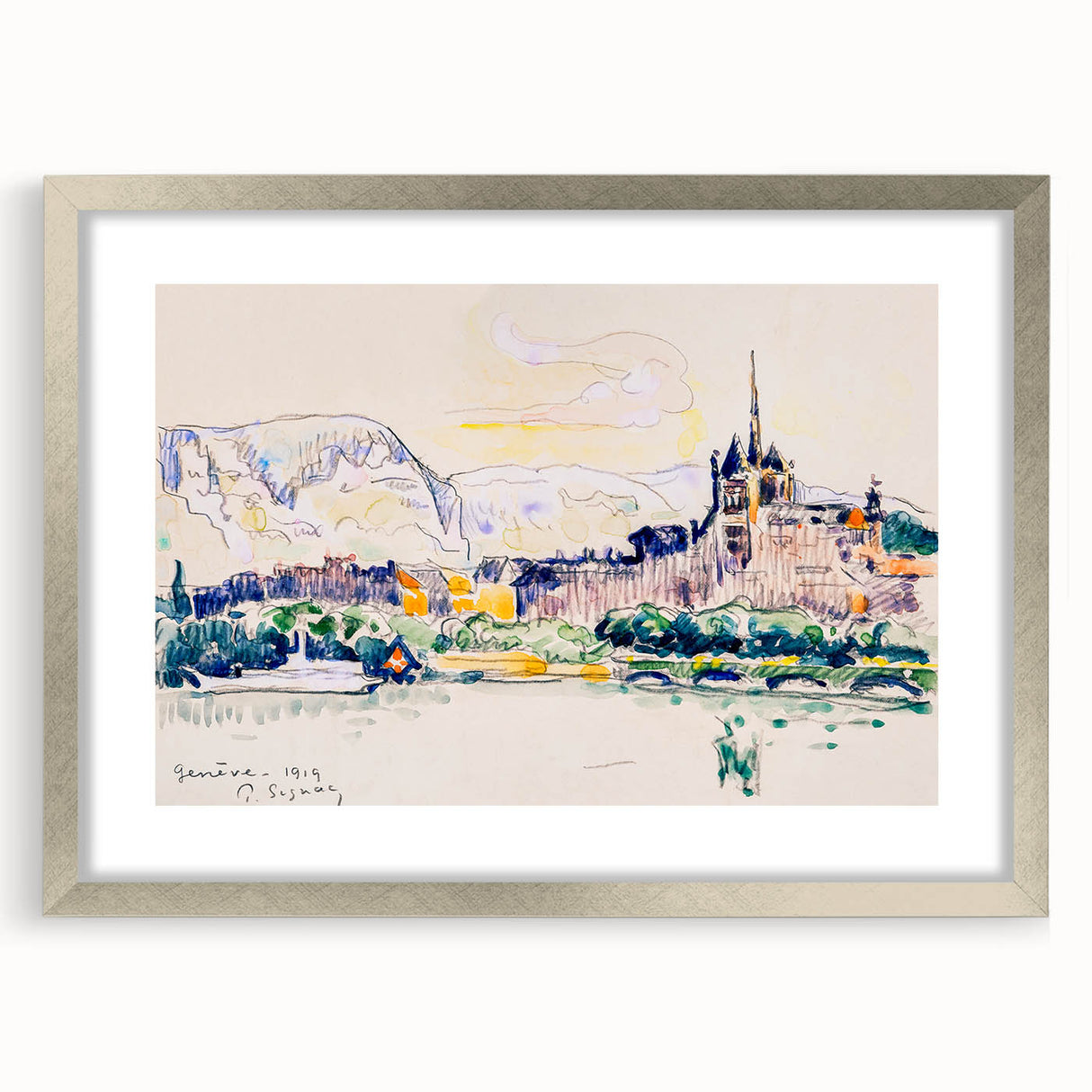 Geneva by Paul Signac: Vibrant Impressionist Cityscape Wall Art Print