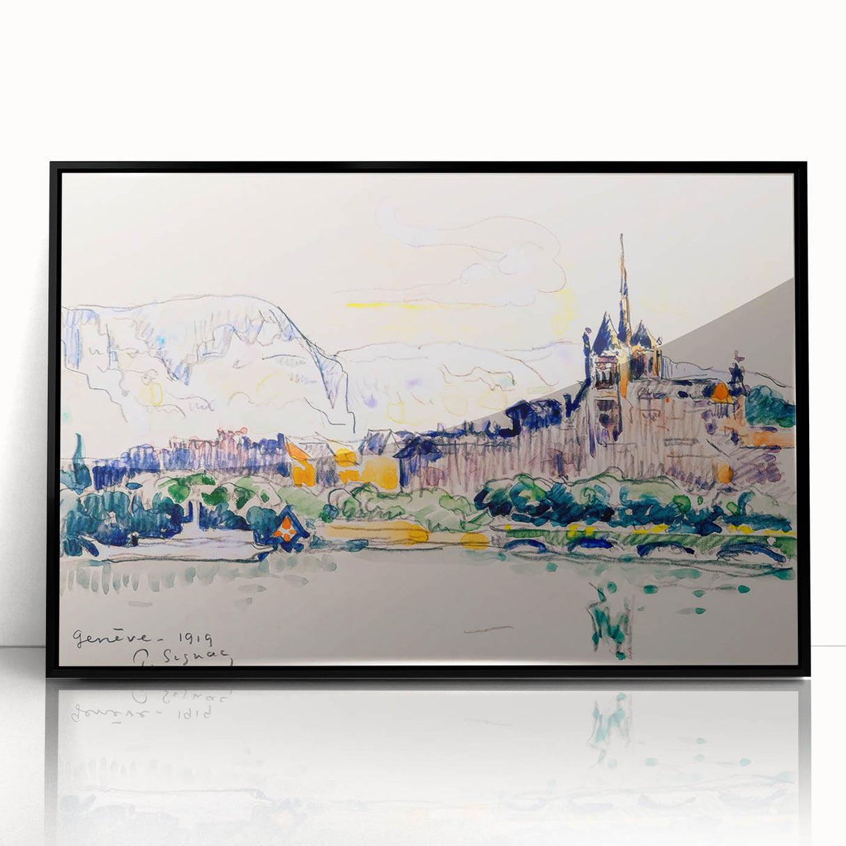 Geneva by Paul Signac: Vibrant Impressionist Cityscape Wall Art Print