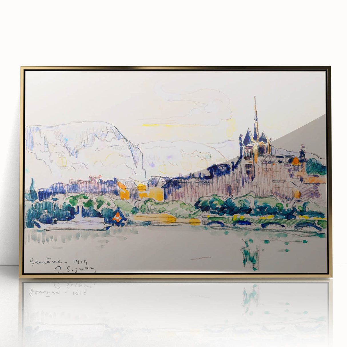 Geneva by Paul Signac: Vibrant Impressionist Cityscape Wall Art Print