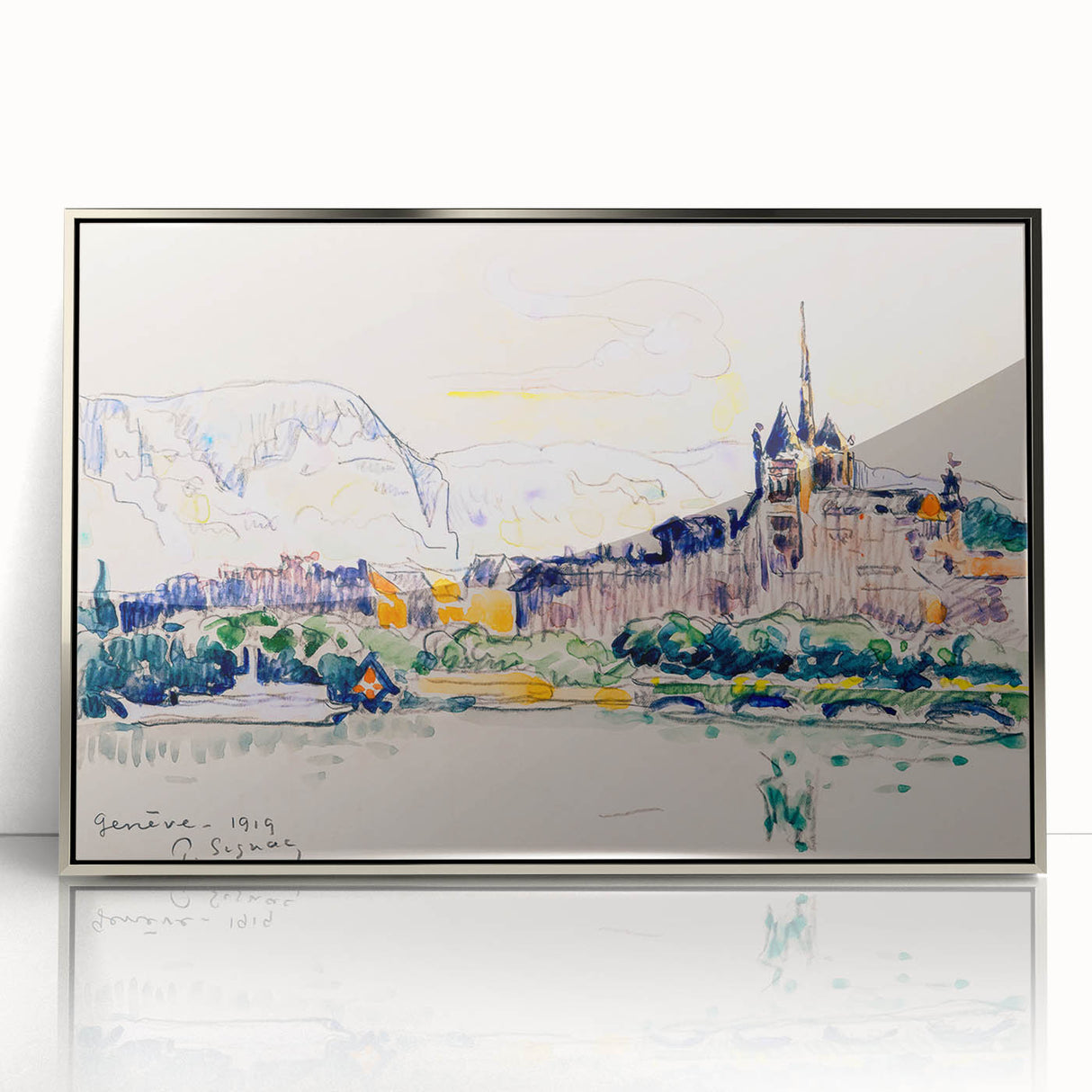 Geneva by Paul Signac: Vibrant Impressionist Cityscape Wall Art Print