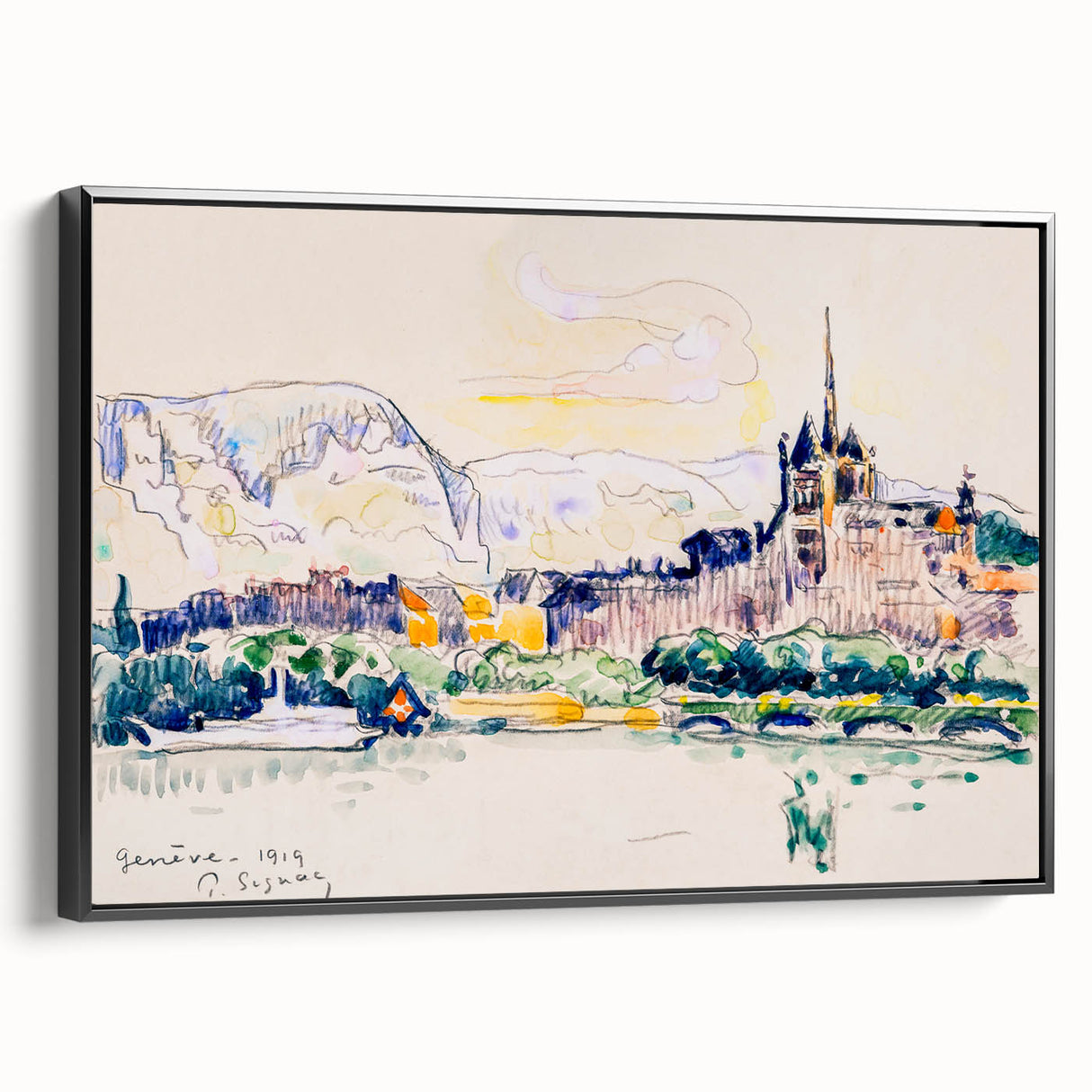Geneva by Paul Signac: Vibrant Impressionist Cityscape Wall Art Print