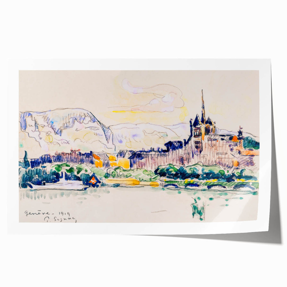 Geneva by Paul Signac: Vibrant Impressionist Cityscape Wall Art Print