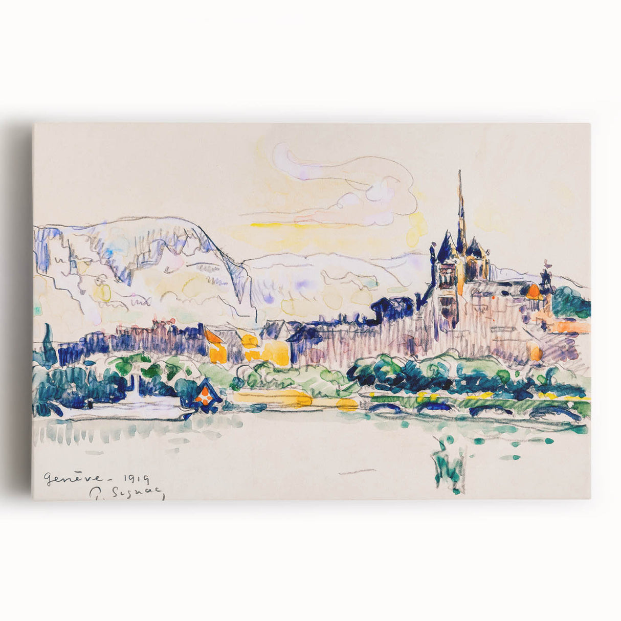 Geneva by Paul Signac: Vibrant Impressionist Cityscape Wall Art Print