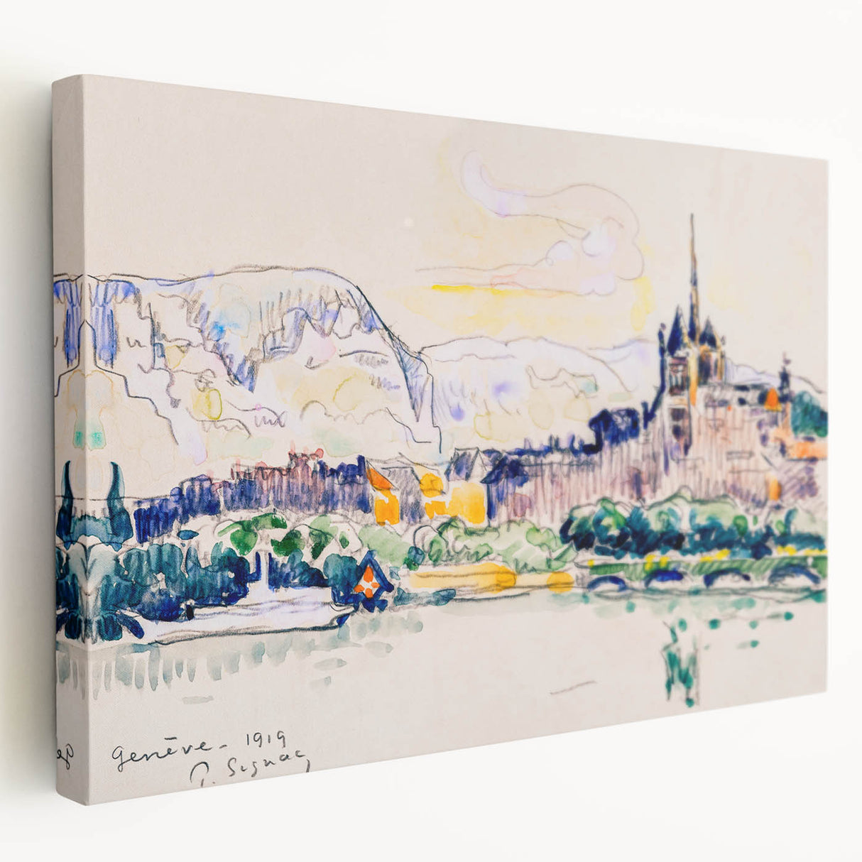 Geneva by Paul Signac: Vibrant Impressionist Cityscape Wall Art Print