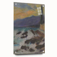 Rocky Seashore with Cypresses - Modern Wall Art of Coastal Landscape