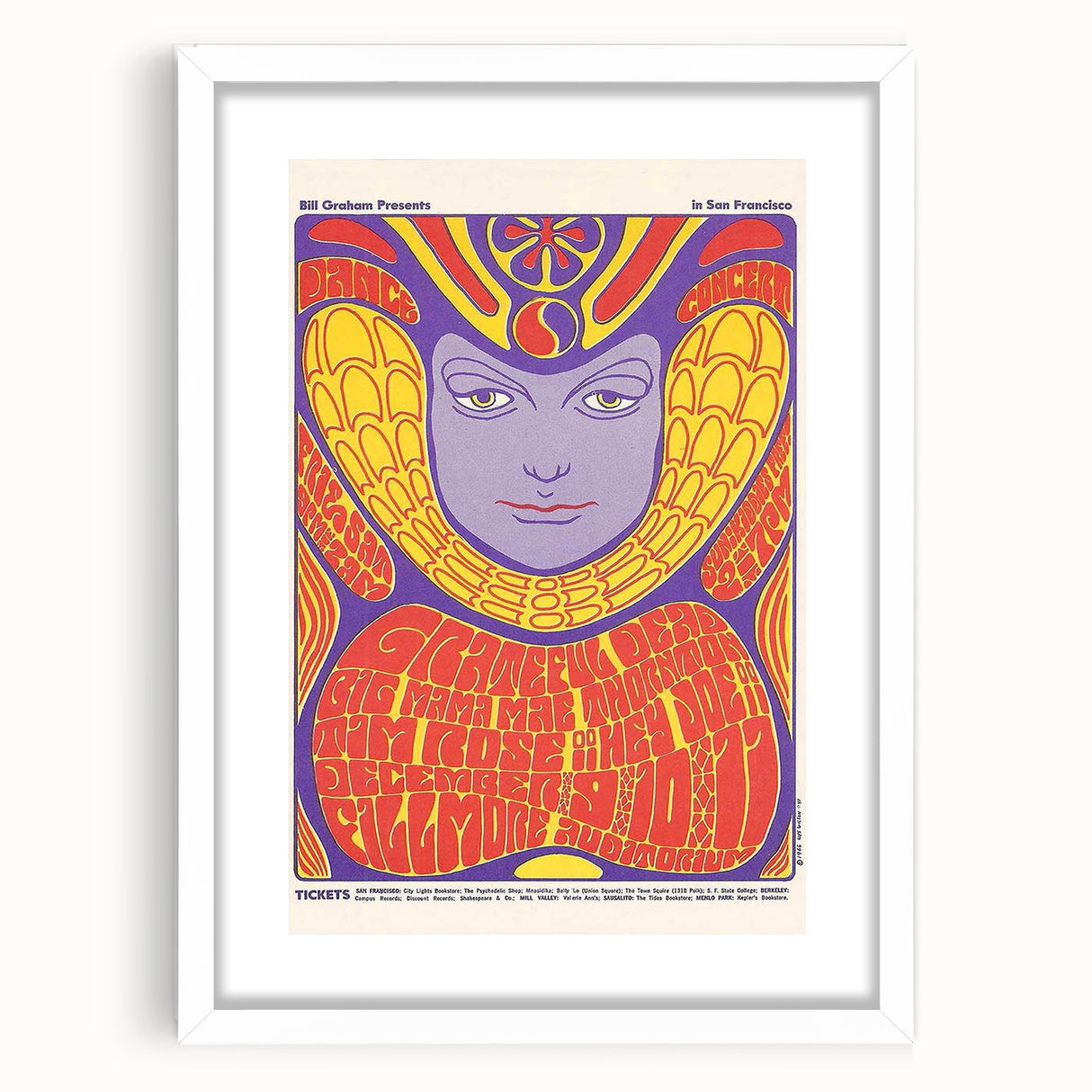 Grateful Dead Retro Wall Art - Vintage 1960s Psychedelic Poster