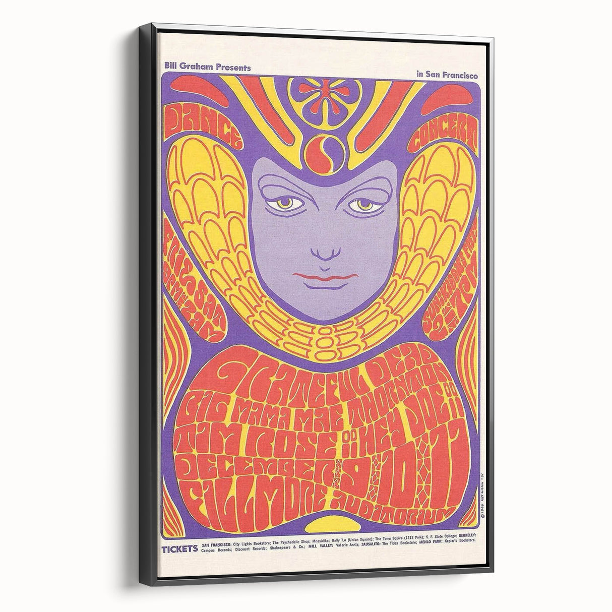 Grateful Dead Retro Wall Art - Vintage 1960s Psychedelic Poster