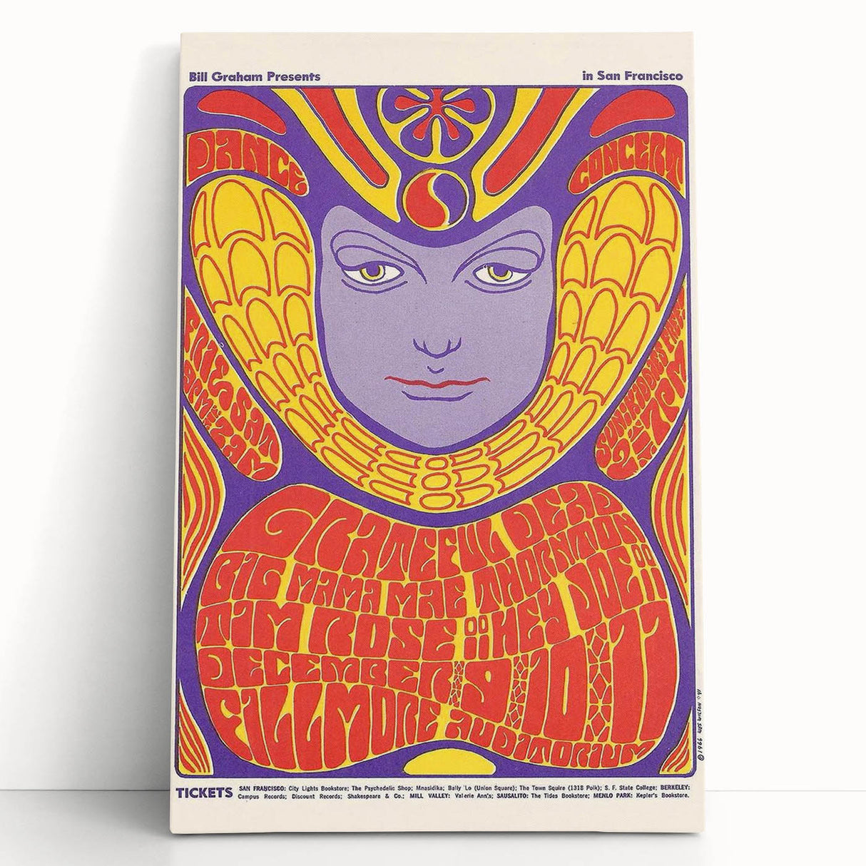Grateful Dead Retro Wall Art - Vintage 1960s Psychedelic Poster