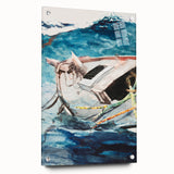 Realism Art Prints - Study of The Gulf Stream by Winslow Homer Canvas Art