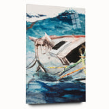 Realism Art Prints - Study of The Gulf Stream by Winslow Homer Canvas Art