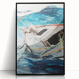 Realism Art Prints - Study of The Gulf Stream by Winslow Homer Canvas Art