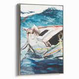 Realism Art Prints - Study of The Gulf Stream by Winslow Homer Canvas Art