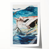 Realism Art Prints - Study of The Gulf Stream by Winslow Homer Canvas Art