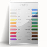 Colors Educational Wall Art - Kids' Learning Poster