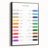 Colors Educational Wall Art - Kids' Learning Poster
