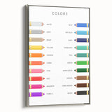 Colors Educational Wall Art - Kids' Learning Poster