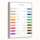 Colors Educational Wall Art - Kids' Learning Poster