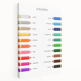 Colors Educational Wall Art - Kids' Learning Poster