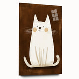 Nursery Wall Art – Adorable Minimalist Cat Print for Kids' Rooms