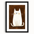 Nursery Wall Art – Adorable Minimalist Cat Print for Kids' Rooms
