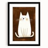 Nursery Wall Art – Adorable Minimalist Cat Print for Kids' Rooms