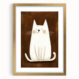 Nursery Wall Art – Adorable Minimalist Cat Print for Kids' Rooms