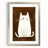 Nursery Wall Art – Adorable Minimalist Cat Print for Kids' Rooms