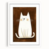 Nursery Wall Art – Adorable Minimalist Cat Print for Kids' Rooms