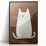 Nursery Wall Art – Adorable Minimalist Cat Print for Kids' Rooms