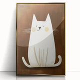 Nursery Wall Art – Adorable Minimalist Cat Print for Kids' Rooms