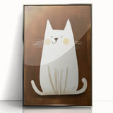 Nursery Wall Art – Adorable Minimalist Cat Print for Kids' Rooms