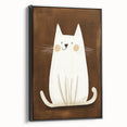 Nursery Wall Art – Adorable Minimalist Cat Print for Kids' Rooms