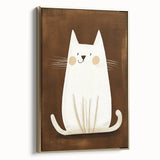 Nursery Wall Art – Adorable Minimalist Cat Print for Kids' Rooms