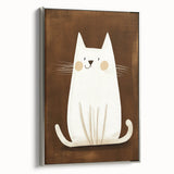 Nursery Wall Art – Adorable Minimalist Cat Print for Kids' Rooms